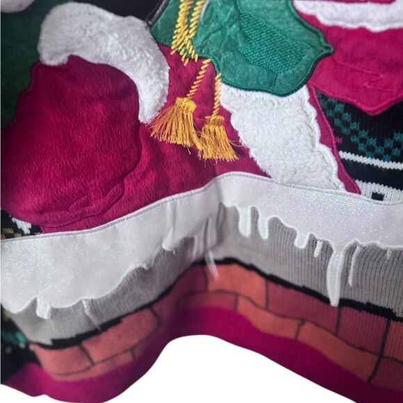 Holiday Time Christmas Santa Sweater Size 2XL - Picture 4 of 12